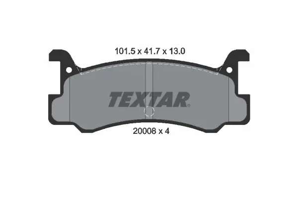 комплект спирачно феродо, дискови спирачки TEXTAR              