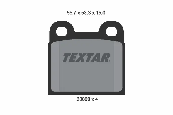 комплект спирачно феродо, дискови спирачки TEXTAR              