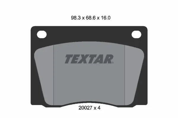 комплект спирачно феродо, дискови спирачки TEXTAR              