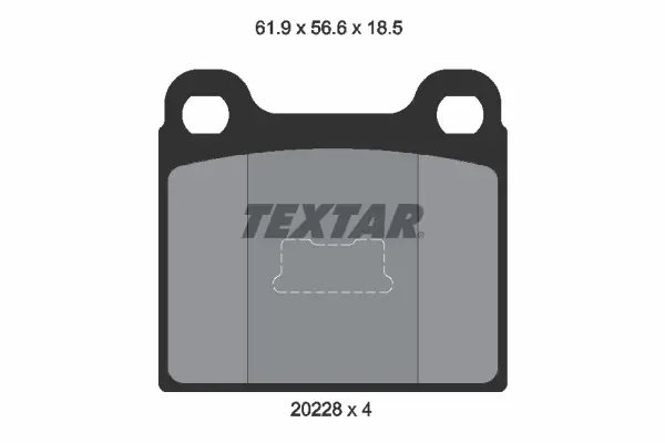 комплект спирачно феродо, дискови спирачки TEXTAR              