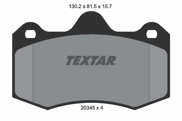 комплект спирачно феродо, дискови спирачки TEXTAR              