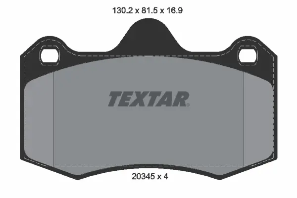 комплект спирачно феродо, дискови спирачки TEXTAR              