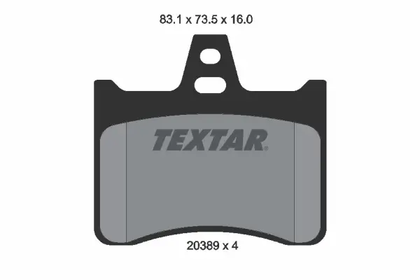 комплект спирачно феродо, дискови спирачки TEXTAR              