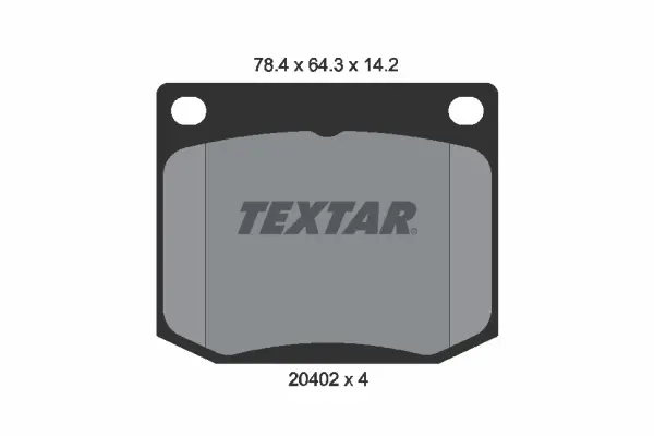 комплект спирачно феродо, дискови спирачки TEXTAR              