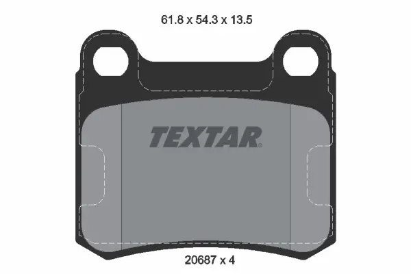 комплект спирачно феродо, дискови спирачки TEXTAR              