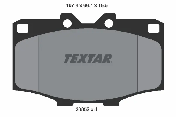 комплект спирачно феродо, дискови спирачки TEXTAR              