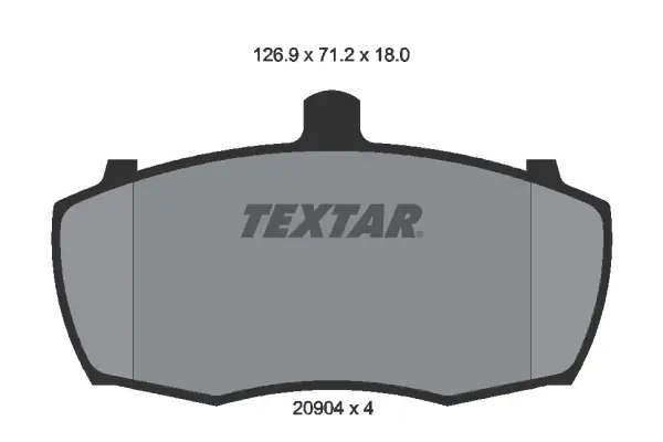 комплект спирачно феродо, дискови спирачки TEXTAR              
