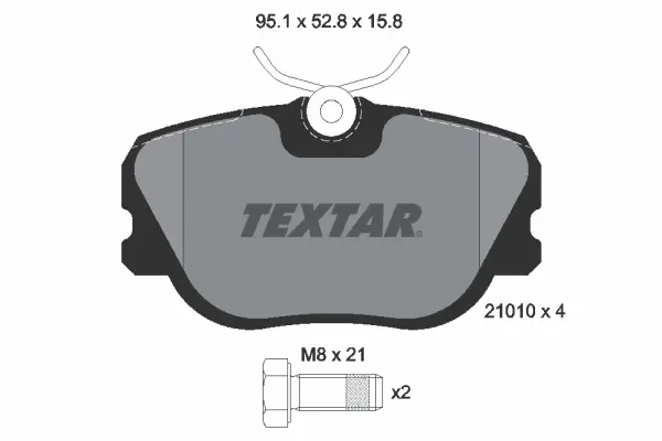 комплект спирачно феродо, дискови спирачки TEXTAR              