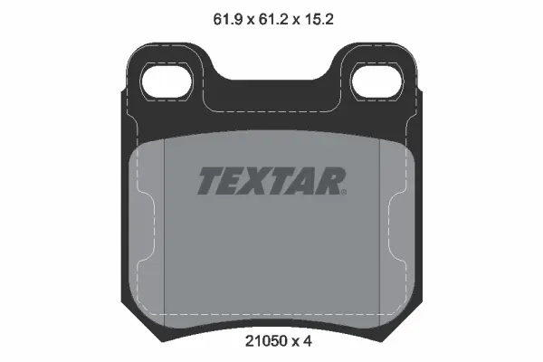 комплект спирачно феродо, дискови спирачки TEXTAR              