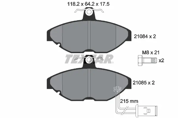 комплект спирачно феродо, дискови спирачки TEXTAR              