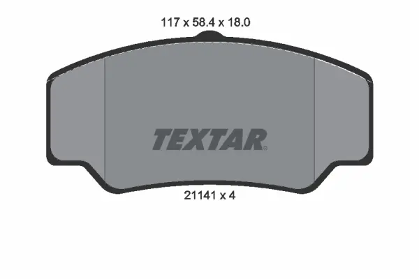 комплект спирачно феродо, дискови спирачки TEXTAR              