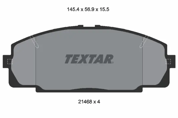 комплект спирачно феродо, дискови спирачки TEXTAR               2146801