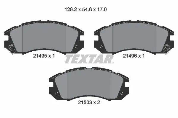 комплект спирачно феродо, дискови спирачки TEXTAR              