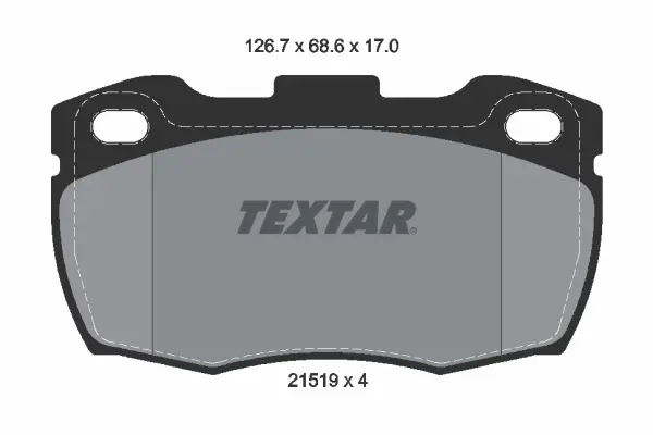 комплект спирачно феродо, дискови спирачки TEXTAR              