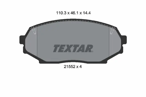 комплект спирачно феродо, дискови спирачки TEXTAR              