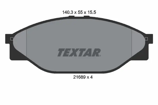 комплект спирачно феродо, дискови спирачки TEXTAR              