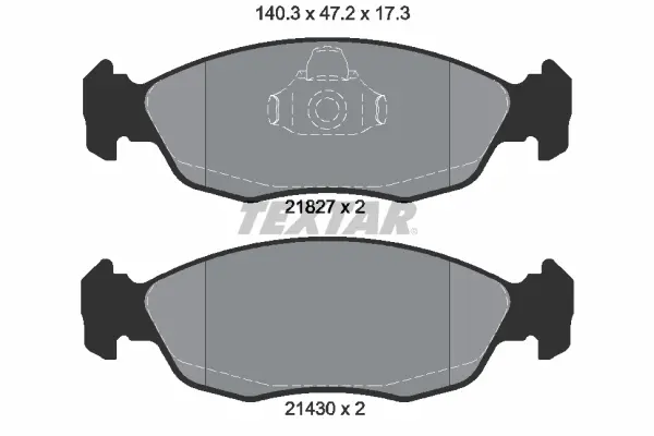 комплект спирачно феродо, дискови спирачки TEXTAR              
