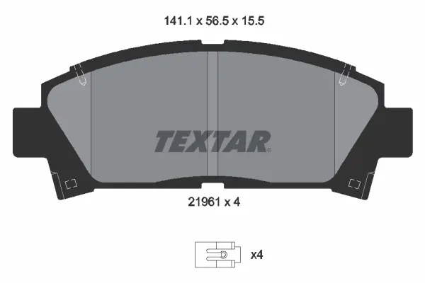 комплект спирачно феродо, дискови спирачки TEXTAR              