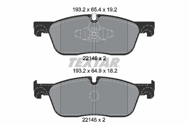 комплект спирачно феродо, дискови спирачки TEXTAR              