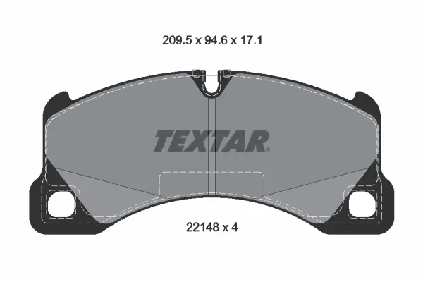 комплект спирачно феродо, дискови спирачки TEXTAR              