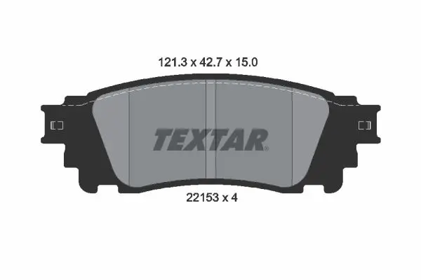 комплект спирачно феродо, дискови спирачки TEXTAR              