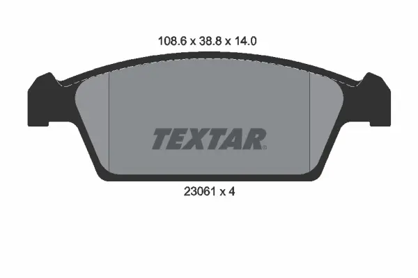 комплект спирачно феродо, дискови спирачки TEXTAR              