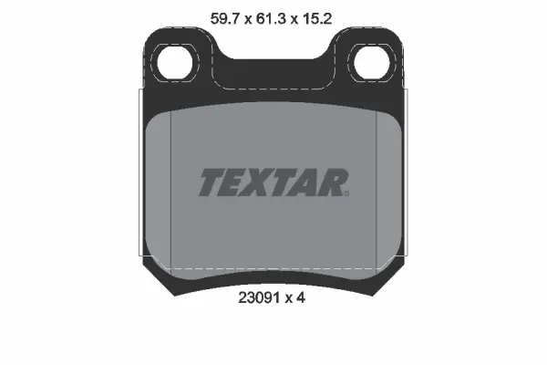 комплект спирачно феродо, дискови спирачки TEXTAR              