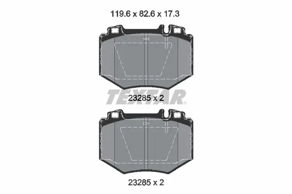 комплект спирачно феродо, дискови спирачки TEXTAR              
