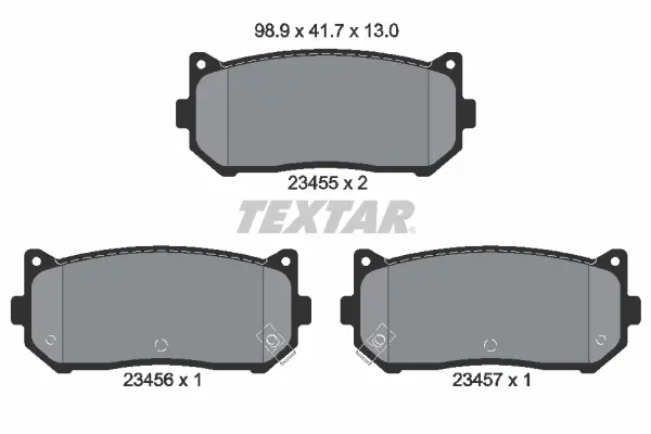 комплект спирачно феродо, дискови спирачки TEXTAR              