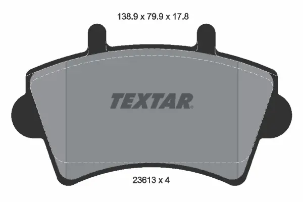 комплект спирачно феродо, дискови спирачки TEXTAR              