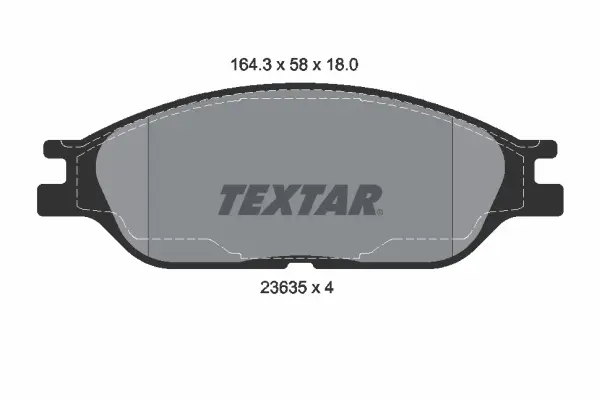 комплект спирачно феродо, дискови спирачки TEXTAR              