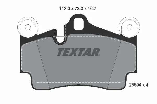 комплект спирачно феродо, дискови спирачки TEXTAR              