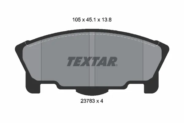 комплект спирачно феродо, дискови спирачки TEXTAR              