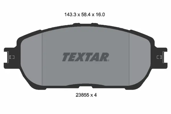 комплект спирачно феродо, дискови спирачки TEXTAR              