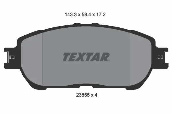 комплект спирачно феродо, дискови спирачки TEXTAR              