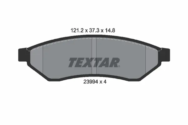 комплект спирачно феродо, дискови спирачки TEXTAR              