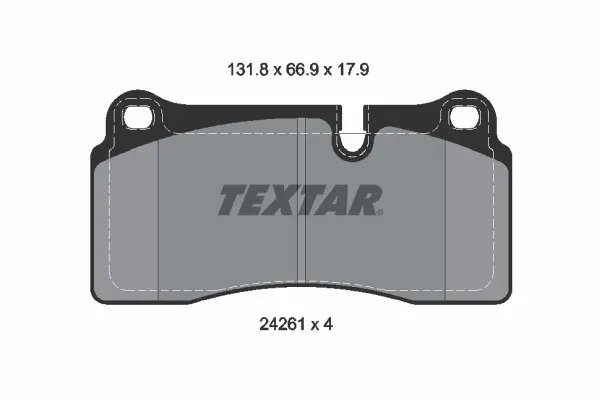 комплект спирачно феродо, дискови спирачки TEXTAR              