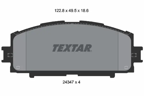 комплект спирачно феродо, дискови спирачки TEXTAR              