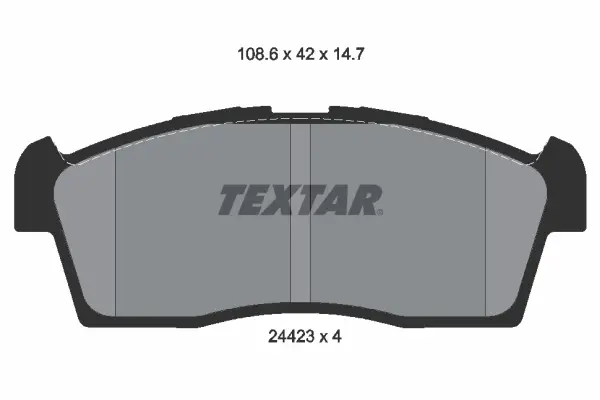 комплект спирачно феродо, дискови спирачки TEXTAR              