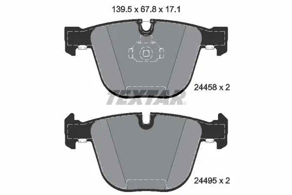 комплект спирачно феродо, дискови спирачки TEXTAR              