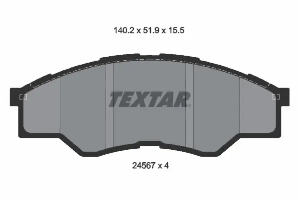комплект спирачно феродо, дискови спирачки TEXTAR              