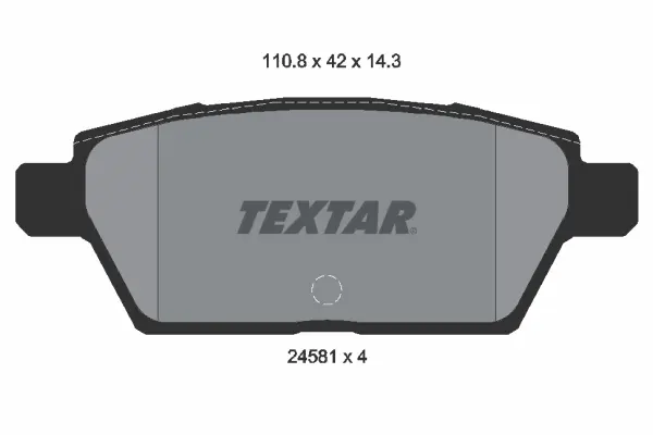 комплект спирачно феродо, дискови спирачки TEXTAR              