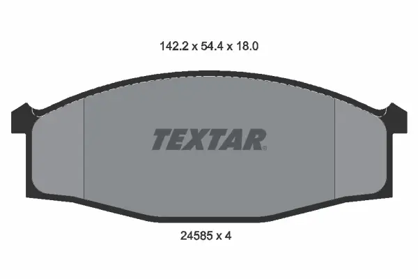 комплект спирачно феродо, дискови спирачки TEXTAR              