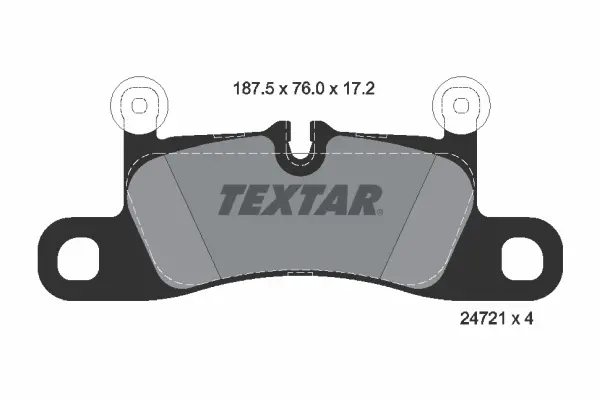 комплект спирачно феродо, дискови спирачки TEXTAR              