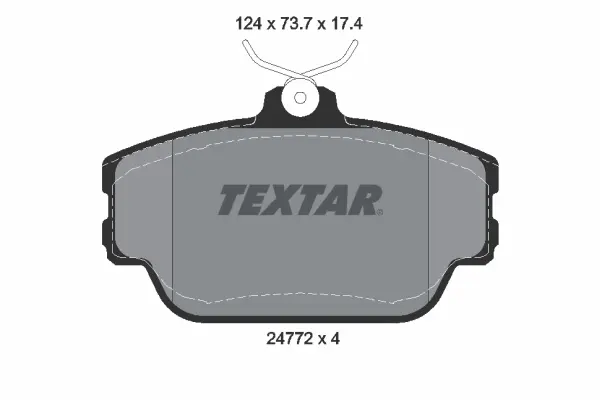 комплект спирачно феродо, дискови спирачки TEXTAR              