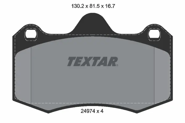 комплект спирачно феродо, дискови спирачки TEXTAR              