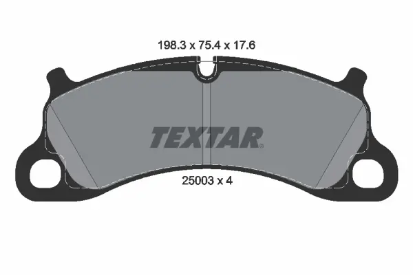 комплект спирачно феродо, дискови спирачки TEXTAR              