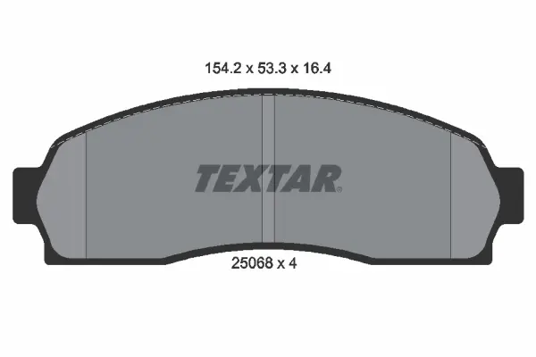 комплект спирачно феродо, дискови спирачки TEXTAR              