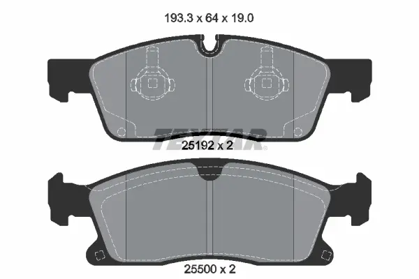 комплект спирачно феродо, дискови спирачки TEXTAR              