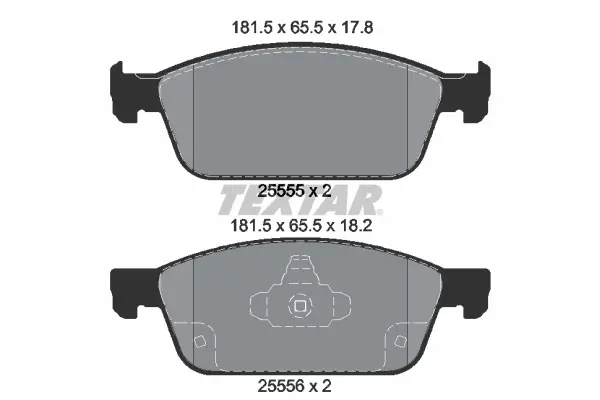 комплект спирачно феродо, дискови спирачки TEXTAR              